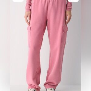 Aritzia Pink Cargo Sweatpants